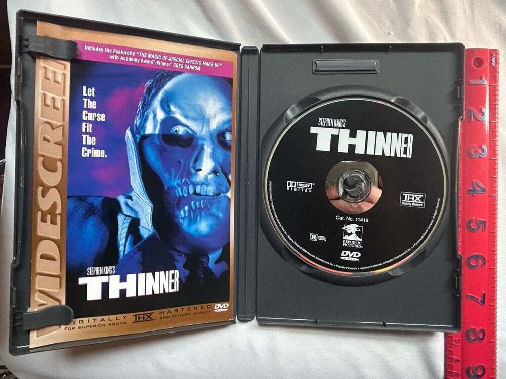 Thinner DVD thriller by Stephen King pre owned